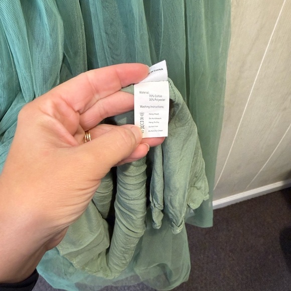 NWOT Evathan Elegant White and Green Lace Dress- XL - Picture 8 of 9